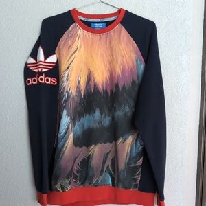 Adidas Men's Colorful Feather Graphic Crewneck Sweater